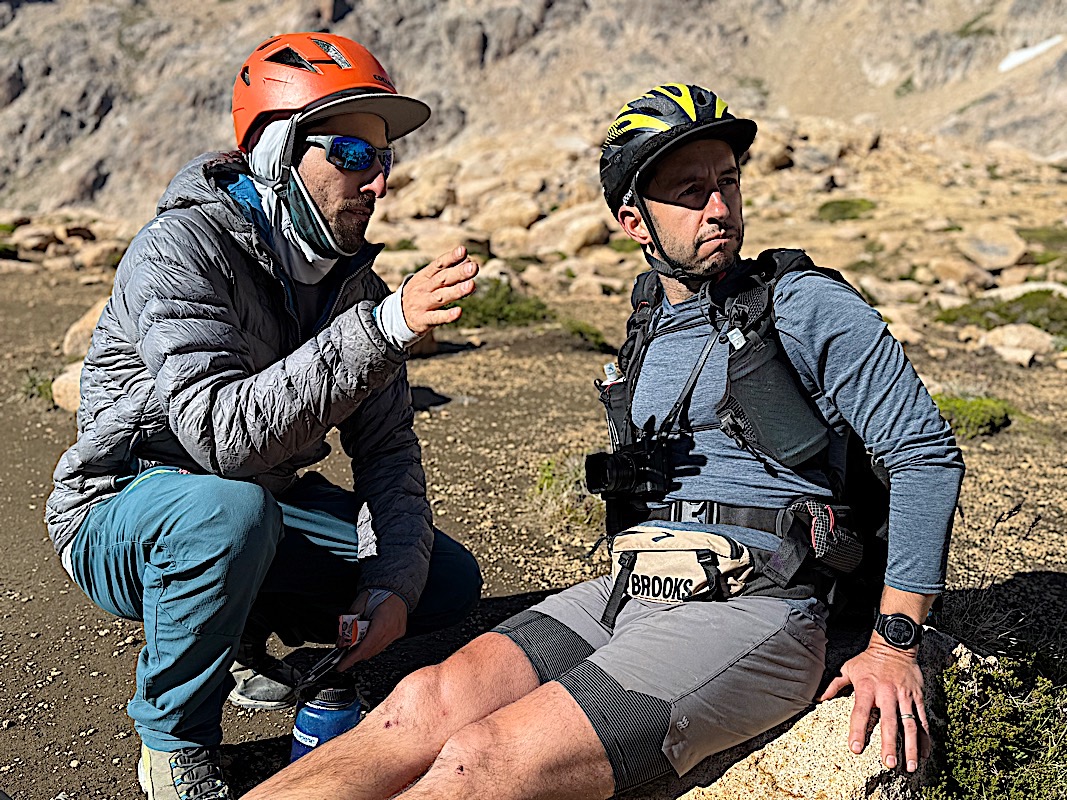 The HardWin guide and support team in the mountains above Bariloche