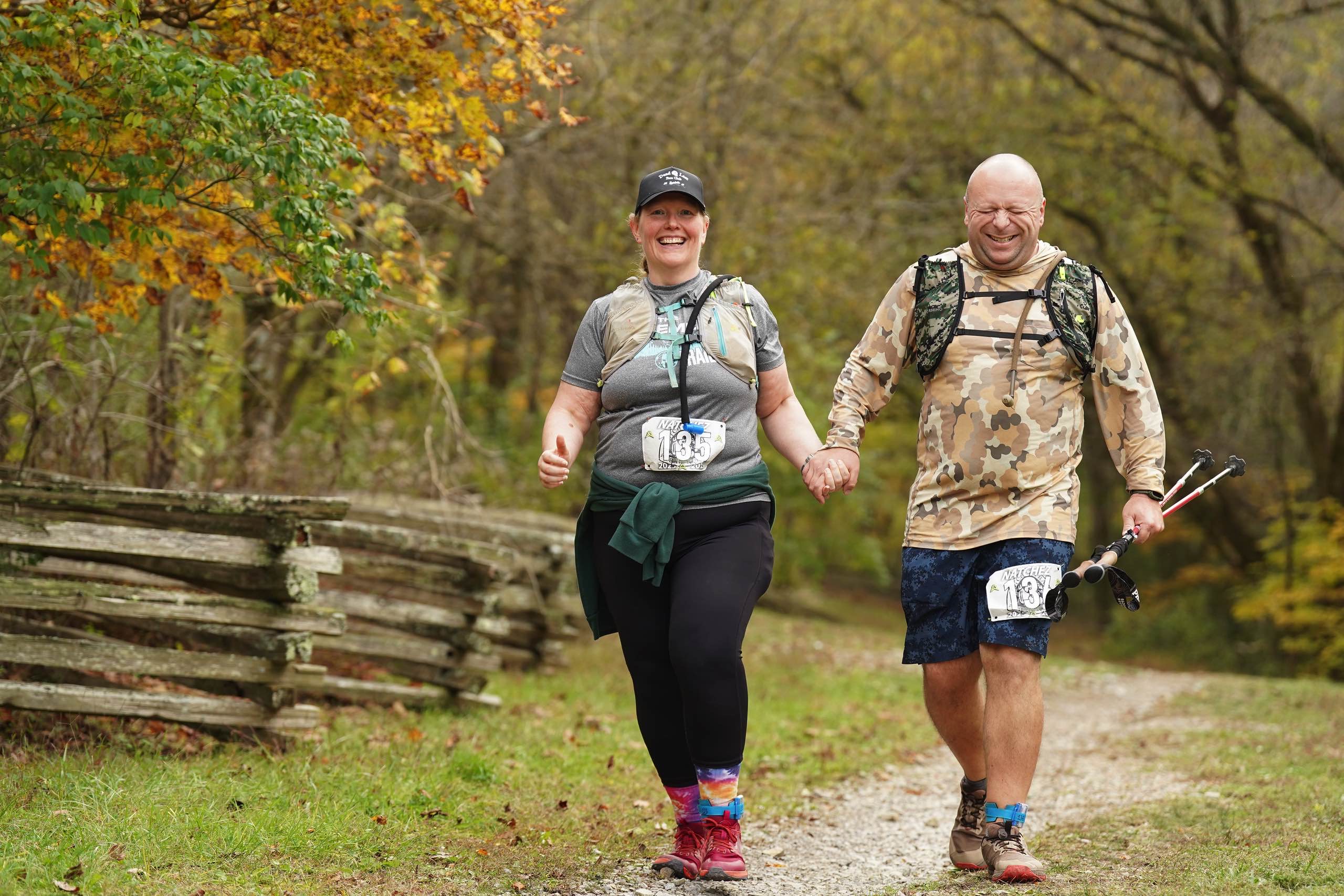 Runners on trail